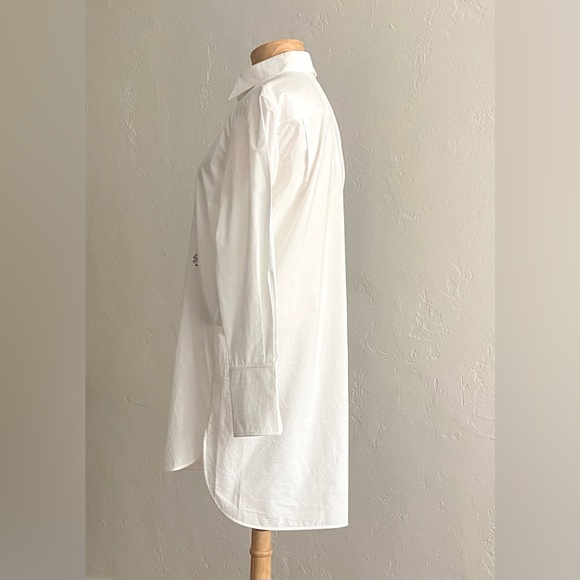 NWT CHLOE MILK WHITE COTTON BUTTON DOWN SHIRT DRESS SIZE 36 - Picture 4 of 16